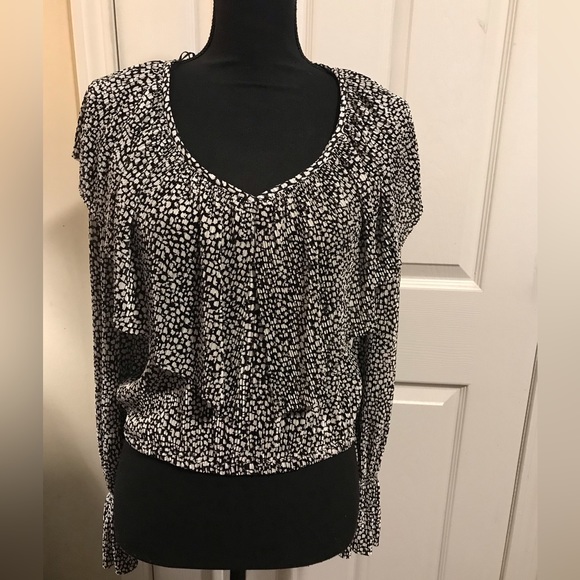 Zara Tops - ZARA Polka Dot Ruffled Top EUC